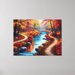 Lienzo Quadro floresta de outono