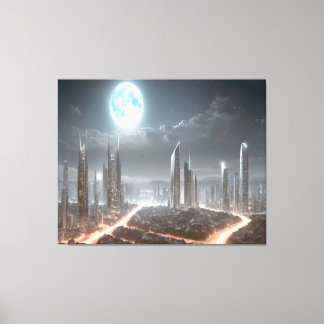 Lienzo Quadro para paredes "paisagem urbana futurista"