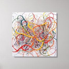 Lienzo Quadro Pintura Abstrata em Canva Sinfonia Abstrata