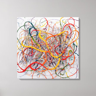 Lienzo Quadro Pintura Abstrata em Canva Sinfonia Abstrata