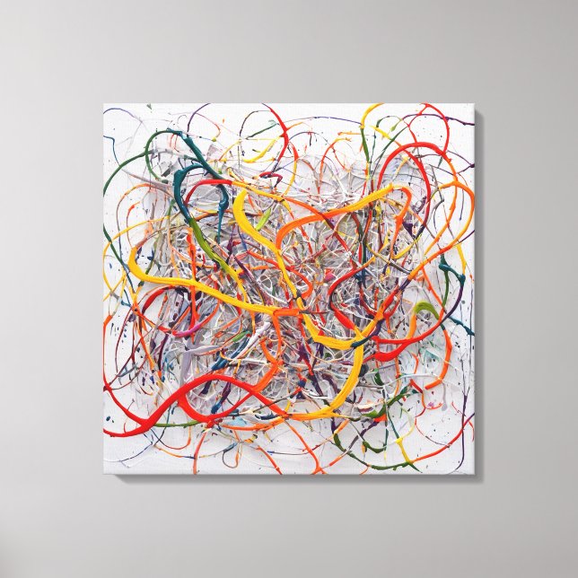 Lienzo Quadro Pintura Abstrata em Canva Sinfonia Abstrata (Anverso)