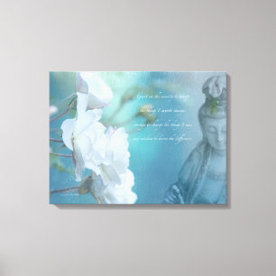 Lienzo Quan Yin, cita de serenidad, 24" x 18" - MEDIO