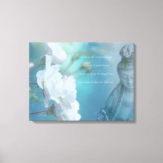 Lienzo Quan Yin, cita de serenidad, 24" x 18" - MEDIO (Anverso)