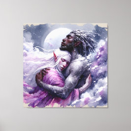 Lienzo Quaraun y BoomFuzzy - Abrazo