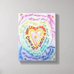 Lienzo Qué cáncer no puede hacer pintura cardíaca arco