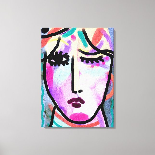 Lienzo Qué día resumen la pintura digital (Anverso)