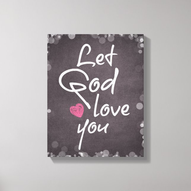 Lienzo Que Dios te ame citando tipografía (Anverso)