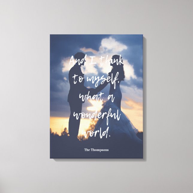 Lienzo Qué foto de un mundo maravilloso (Anverso)