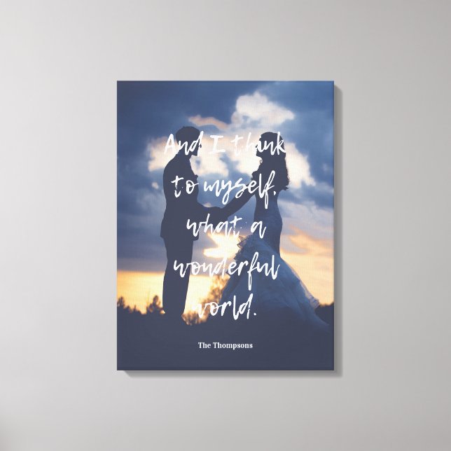 Lienzo Qué foto de un mundo maravilloso (Anverso)