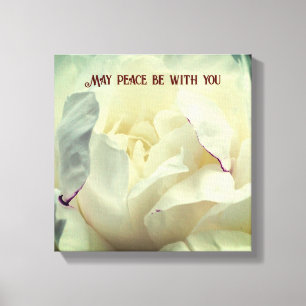 Lienzo Que la paz sea contigo, Peony Inspirador