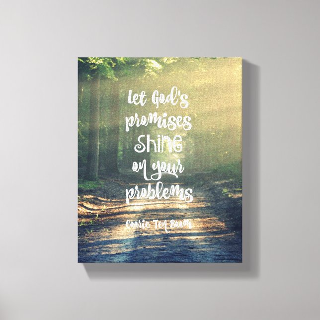 Lienzo Que las promesas de Dios se centren en los problem (Anverso)