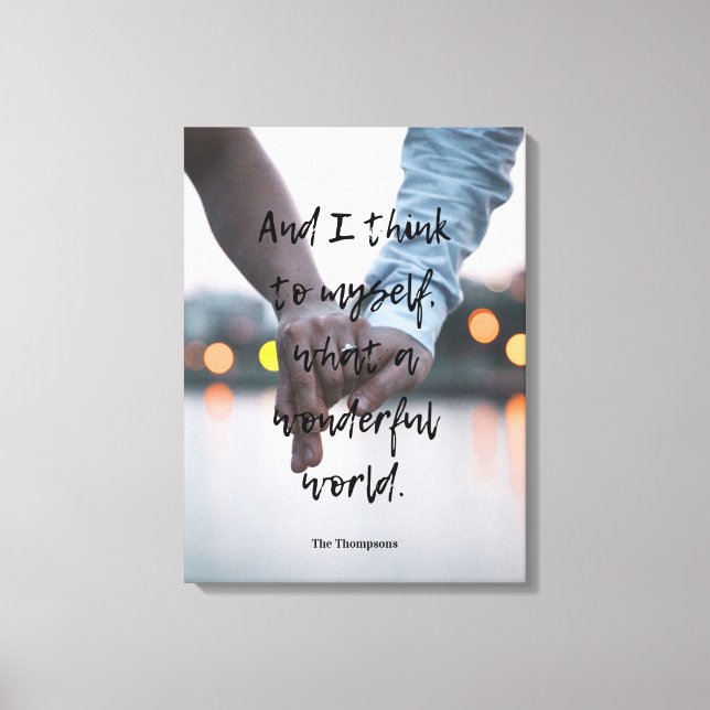 Lienzo Qué maravillosa foto del mundo (Anverso)