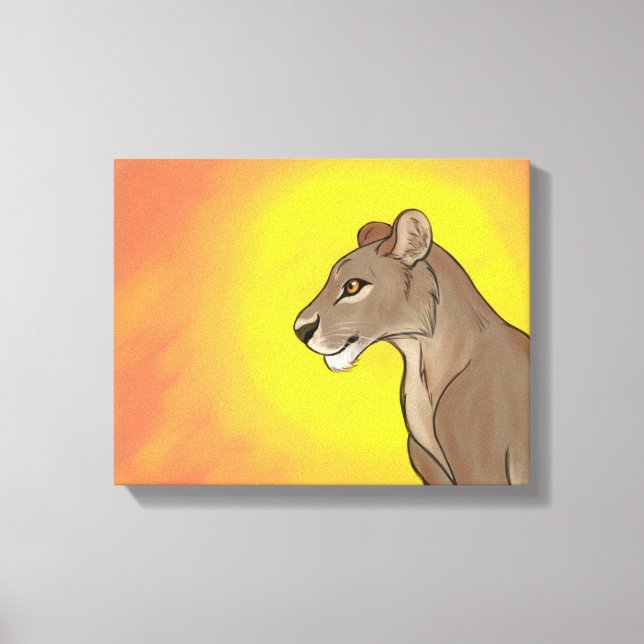 Lienzo Queen Lioness (Anverso)