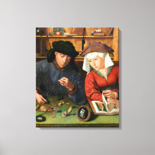Lienzo Quentin Matsys - El Prestamista y su Esposa
