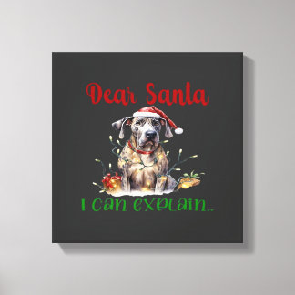 Lienzo Querido Santa Puedo Explicar Great Dane Camiseta E