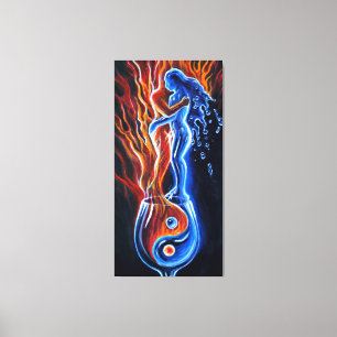 Lienzo Quién es el fuego, quién es el agua