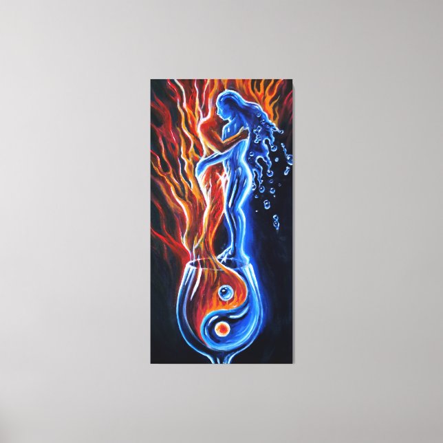 Lienzo Quién es el fuego, quién es el agua (Anverso)