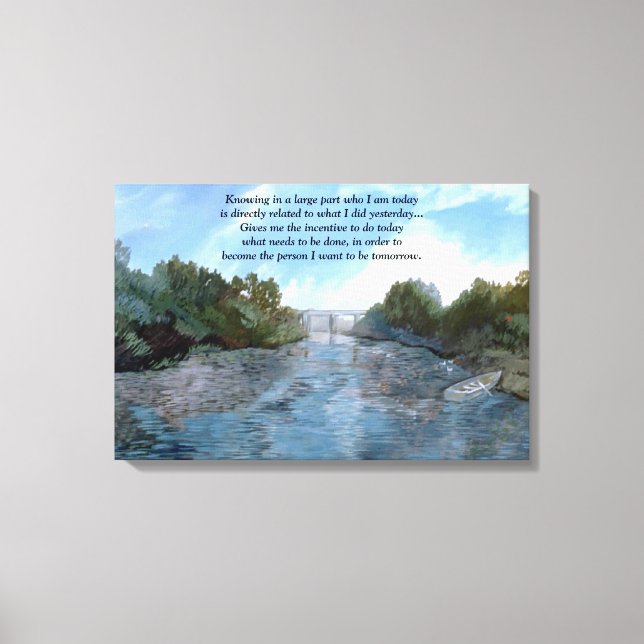 Lienzo Quién soy hoy Inspirador (Anverso)