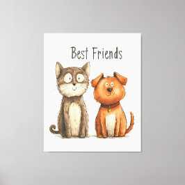 Lienzo Quirky "Best Friends" Wall Art