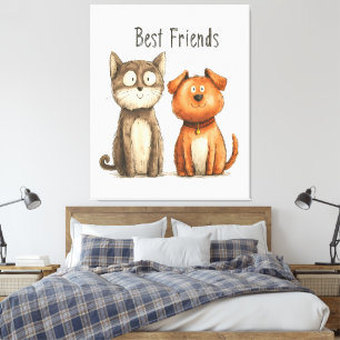 Lienzo Quirky "Best Friends" Wall Art