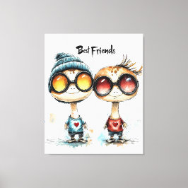 Lienzo Quirky "Best Friends" Wall Art