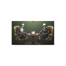 Quirky Creepy torcido té beber caballeros