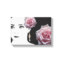 Quirky elegante chica cara ilustracion de moda