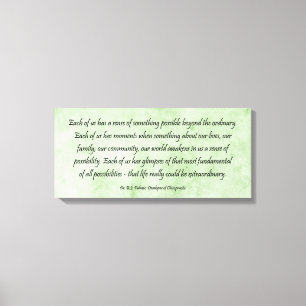 Lienzo Quiropráctica extraordinaria de la vida de B J