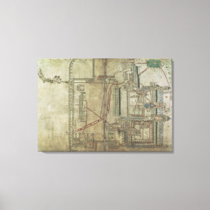 Lienzo R 171 f.285 Plan de la Catedral de Canterbury y