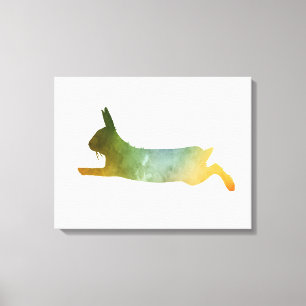 Lienzo Rabbit Bunny Art Silhouette
