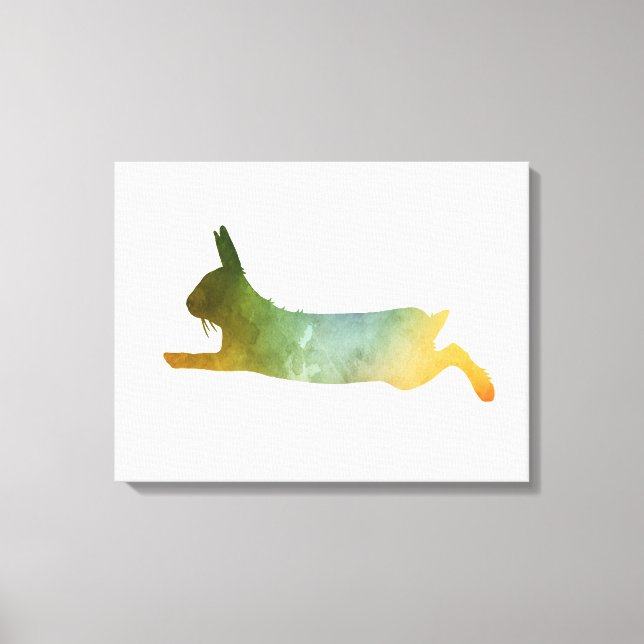Lienzo Rabbit Bunny Art Silhouette (Anverso)