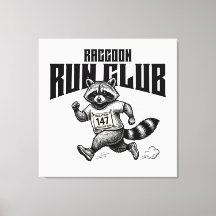 Raccoon Run Club Maratón Retro Trash Panda 