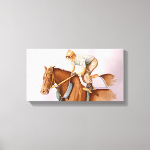 Lienzo Race Horse y Jockey