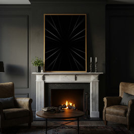 Lienzo Radial Dark Abstract