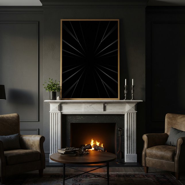 Lienzo Radial Dark Abstract (Subido por el creador)