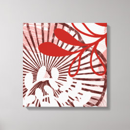 Lienzo Radiant Bloom – Abstract Botanical Geometry Art