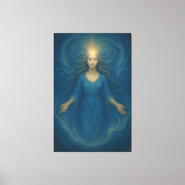 Lienzo Radiant Ocean Goddess – Luminescent Spirit Awakeni (Anverso)