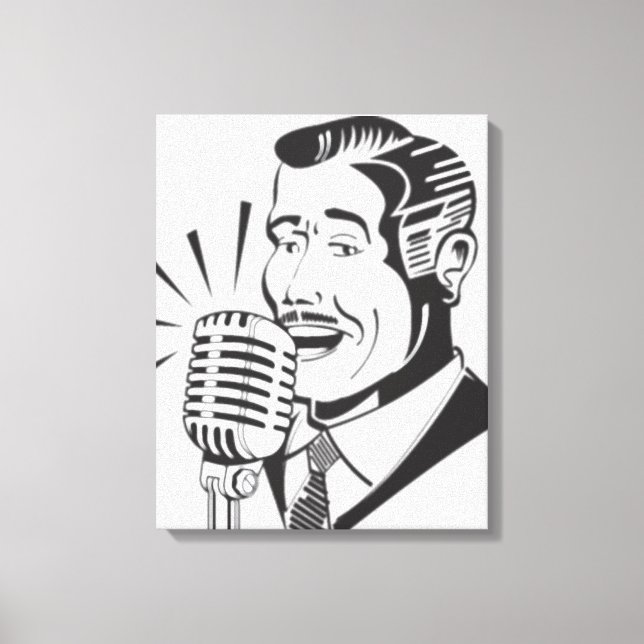 Lienzo Radio Announcer (Anverso)