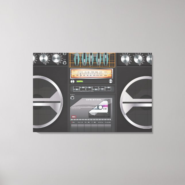 Lienzo Radiograbadora Ghetto Blaster (Anverso)