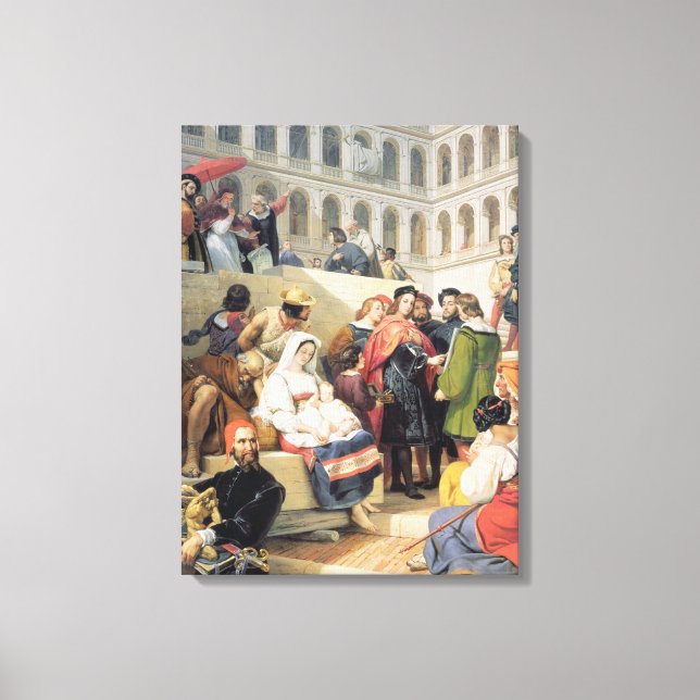 Lienzo Rafael en el Vaticano, 1832 (aceite sobre lienzo) (Anverso)