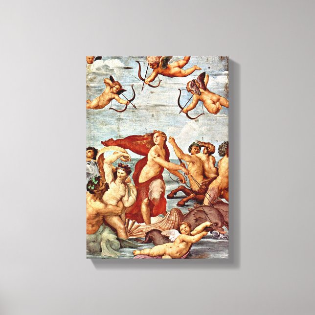 Lienzo Raffaello Sanzio da Urbino - Triunfo de Galatea (Anverso)