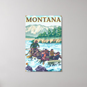 Lienzo Rafting White Water - Montana