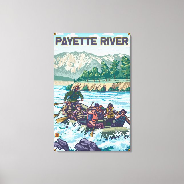 Lienzo Rafting White Water - Río Payette, Idaho (Anverso)