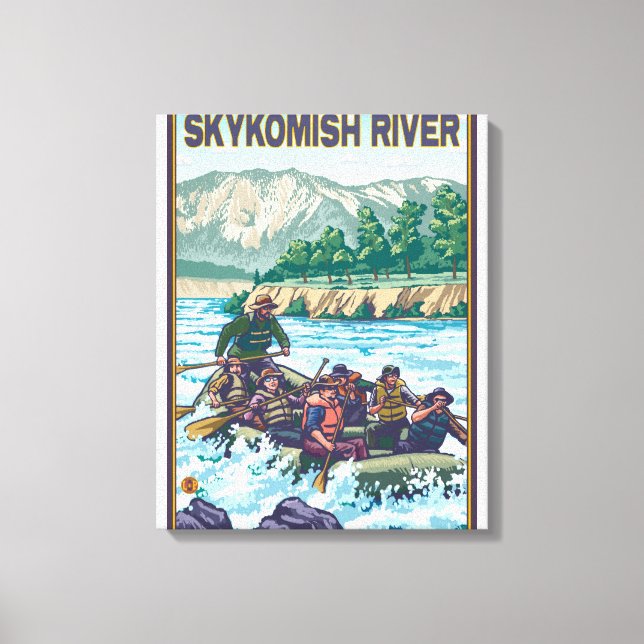 Lienzo Rafting White Water - Río Skykomish, Washington (Anverso)