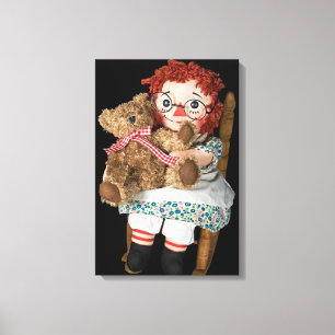 Lienzo Rag Doll y Teddy Bear