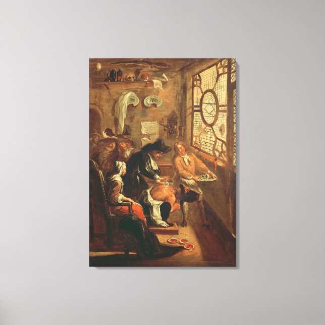 Lienzo Ragotin tratada con un vidrio de corte (Anverso)