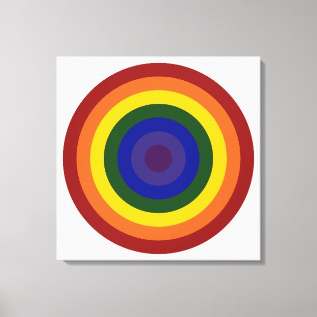 Lienzo Rainbow Bullseye (Anverso)