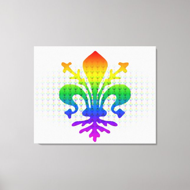 Lienzo Rainbow Fleur-de-lis (Anverso)