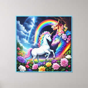 Lienzo Rainbow Unicorn One