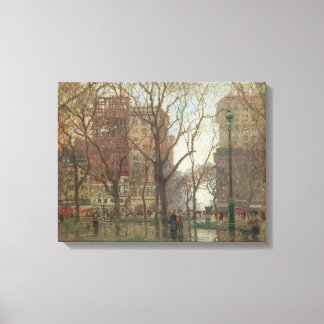 Lienzo Rainy Day, Madison Square, Nueva York, Paul Cornoy